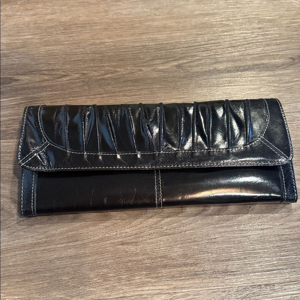 Fossil Black Leather Clutch Wallet Bag
